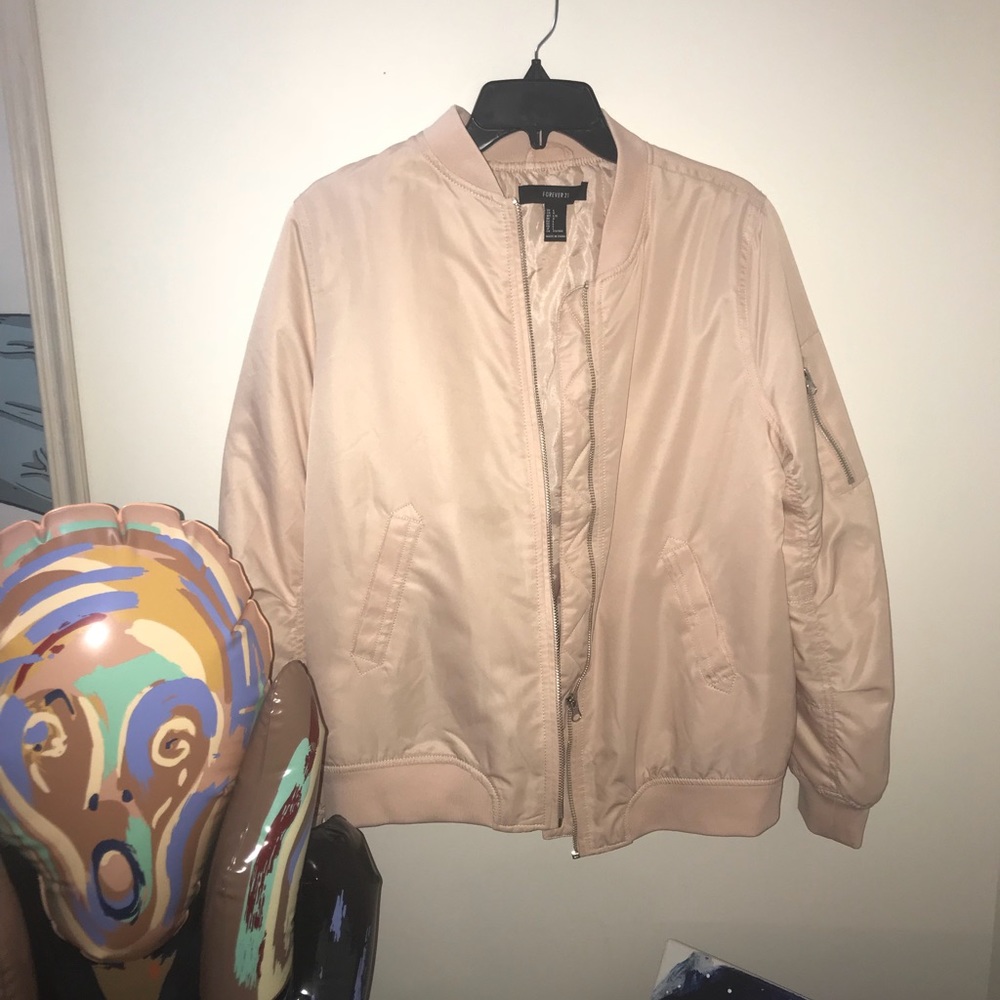 Forever 21 Pink bomber jacket in L